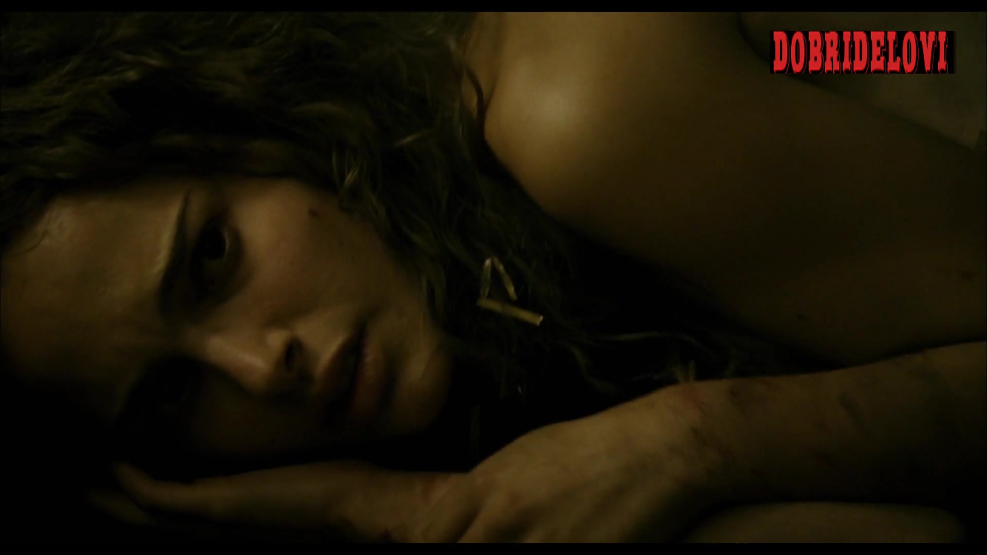 Natalie Portman laying down nude in prison -- Goyas Ghosts