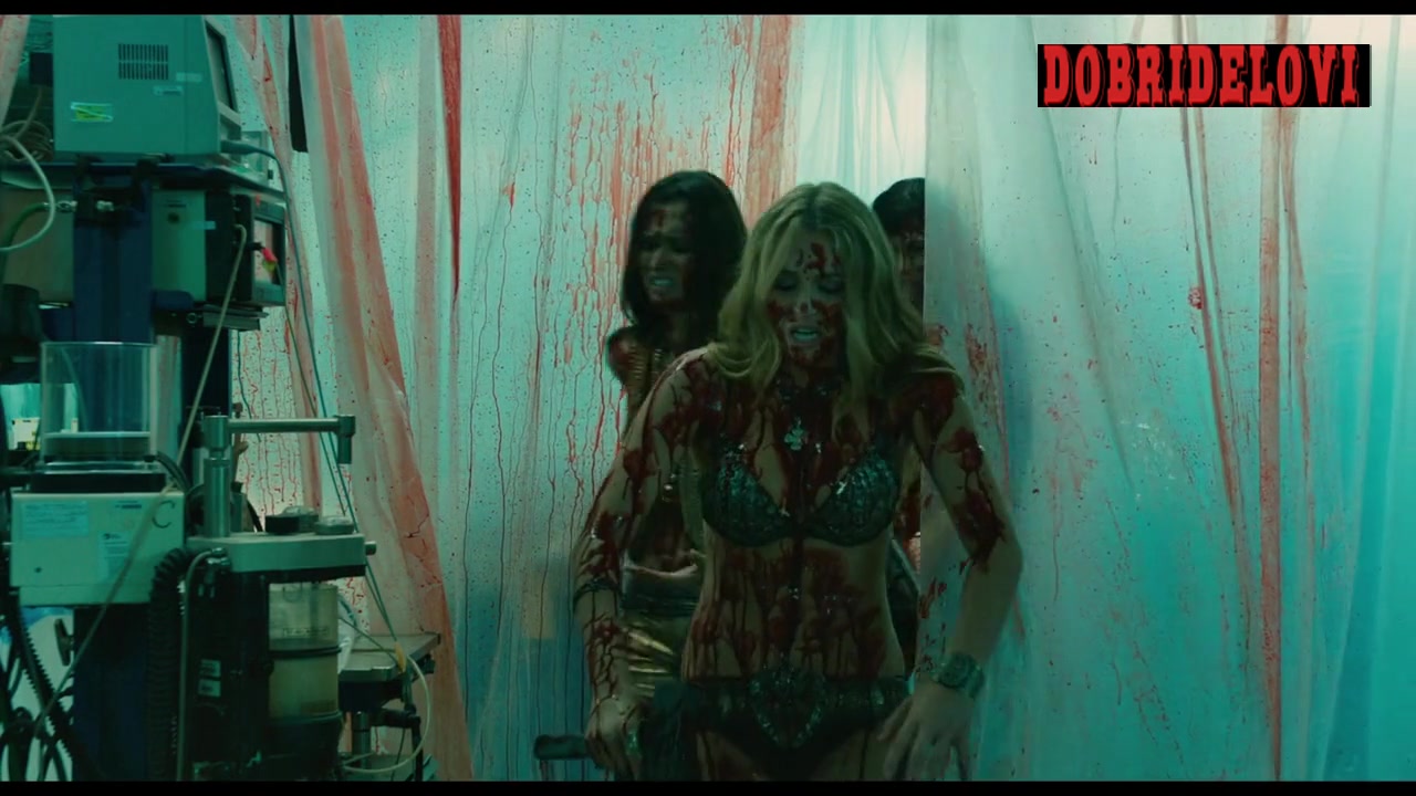 Alexa Vega sexy bloody body scene from Machete Kills