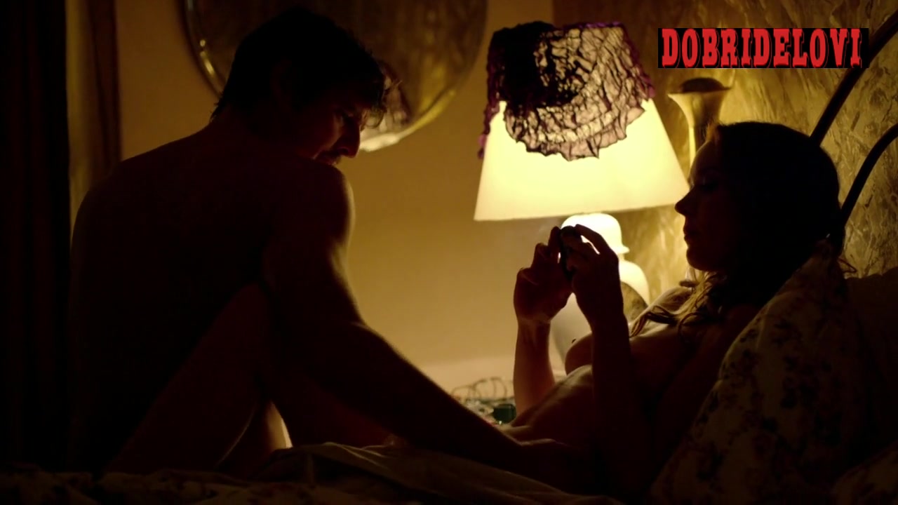 Carolina Acevedo nude silhouette in bed -- Narcos