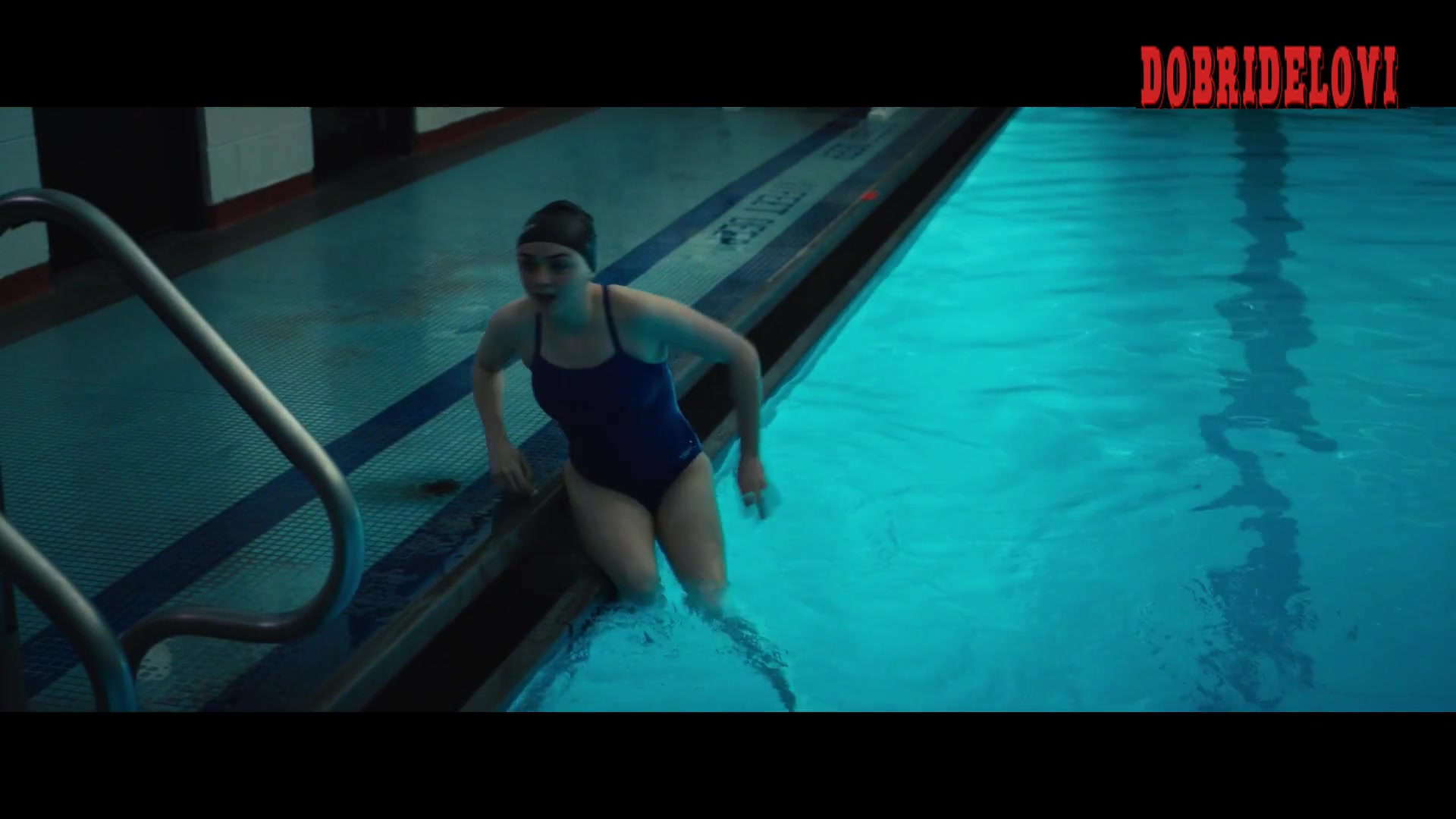 Maisie Williams sexy one piece swimming scene from Then Came You