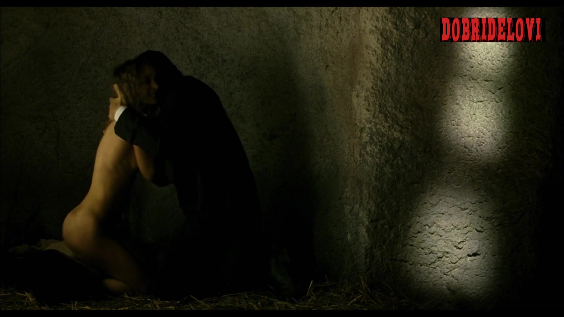 Javier Bardem with a nude Natalie Portman in a prison -- Goyas Ghosts