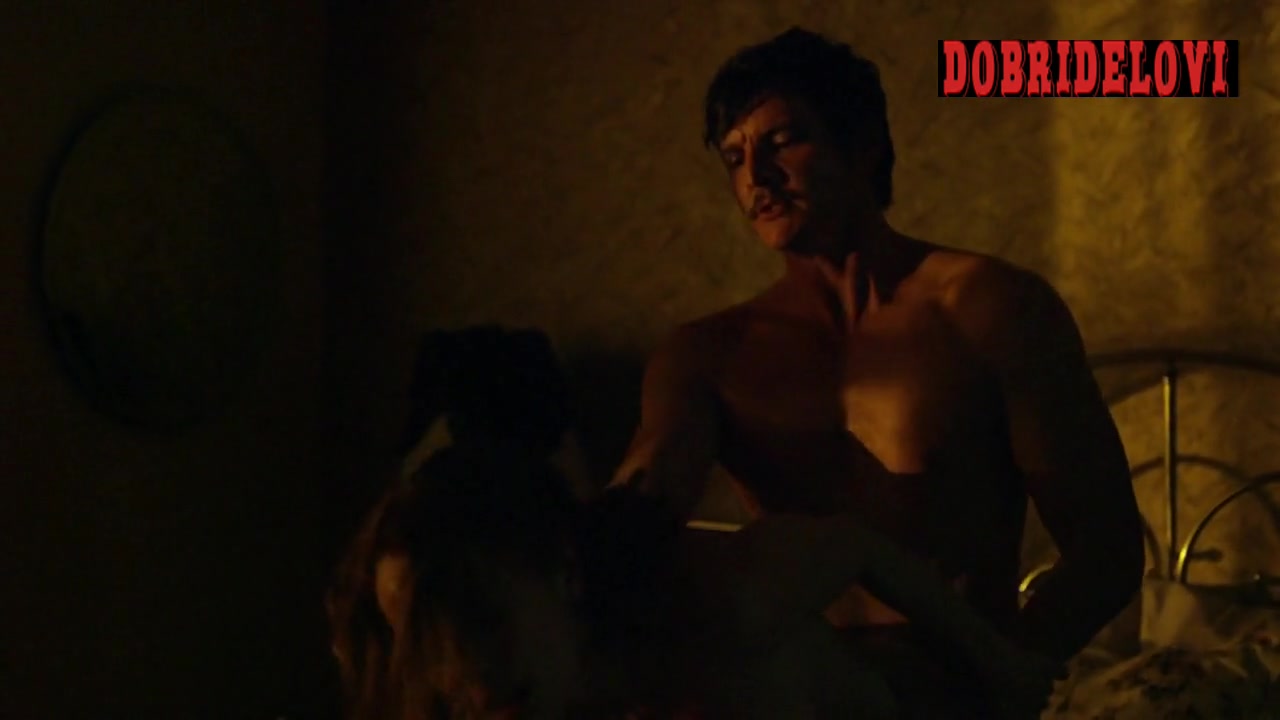 Carolina Acevedo doggy style scene with Pedro Pascal in Narcos video image