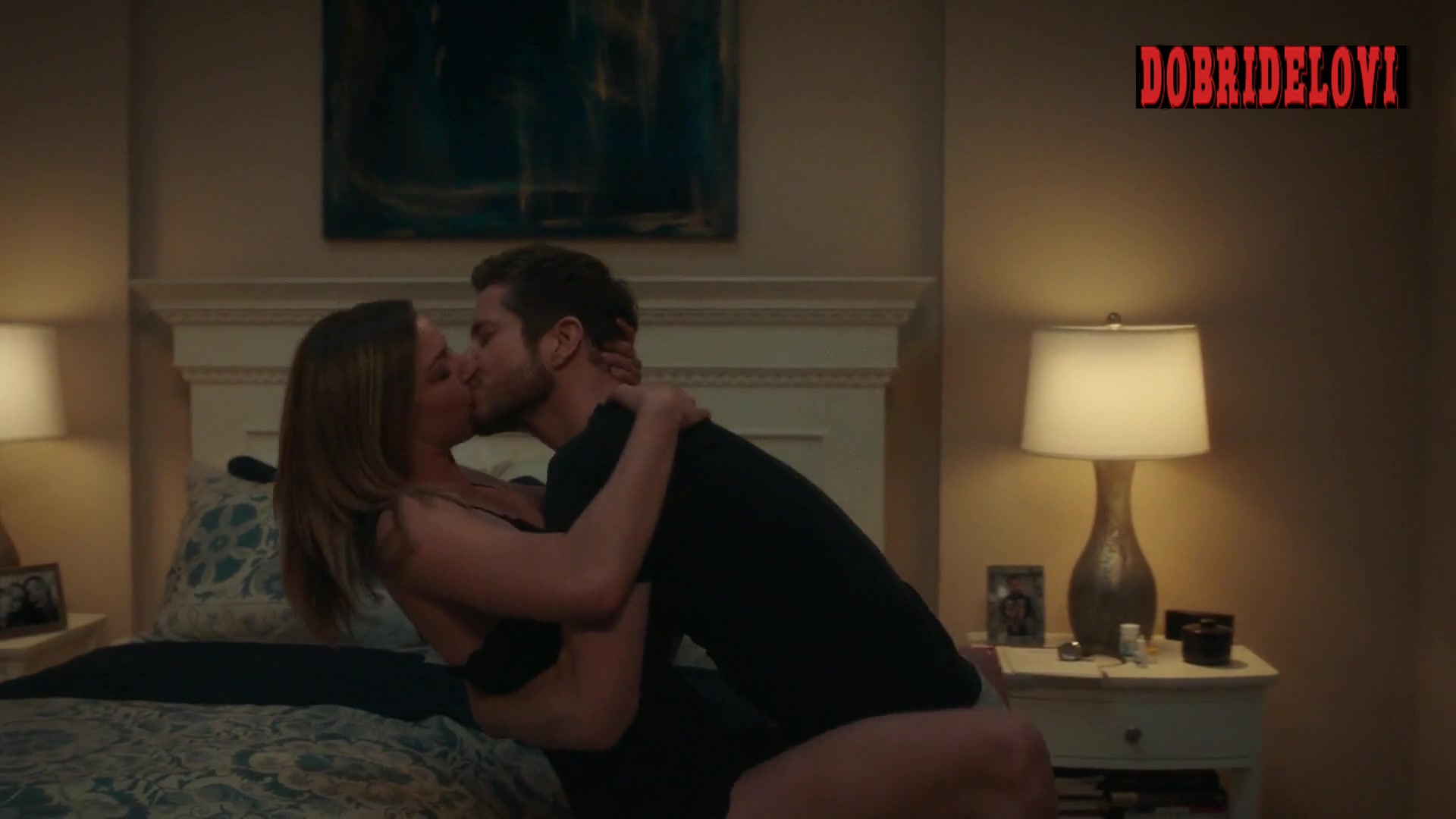 Emily Vancamp sexy cleavage scene from The Resident