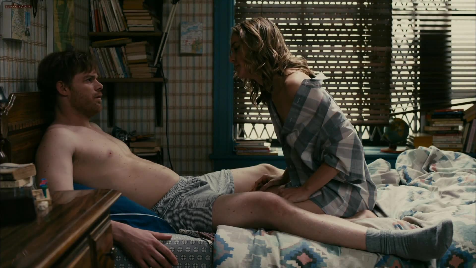 Brie Larson jumps on bed with Michael C. Hall -- longer version from The Trouble With Bliss
