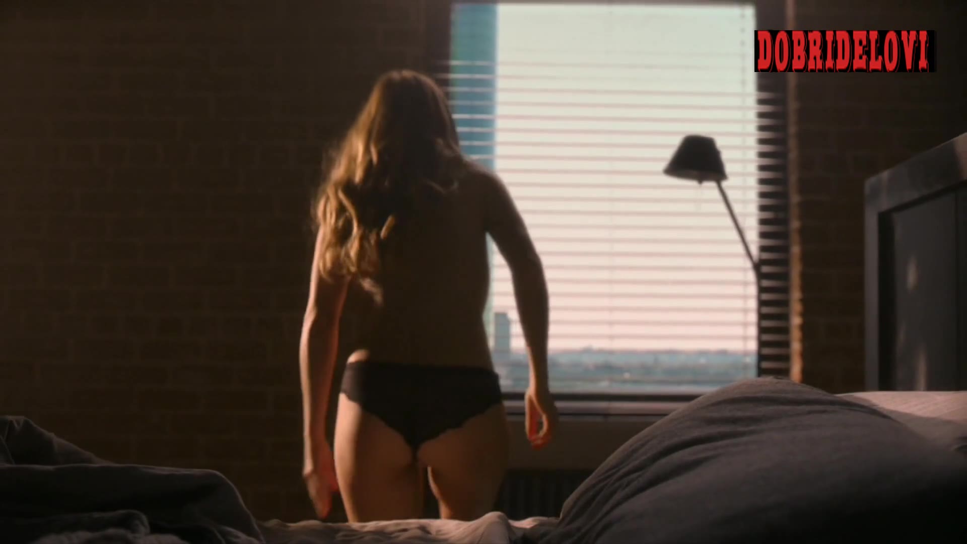 Kerry Condon gets out of bed topless with black panties