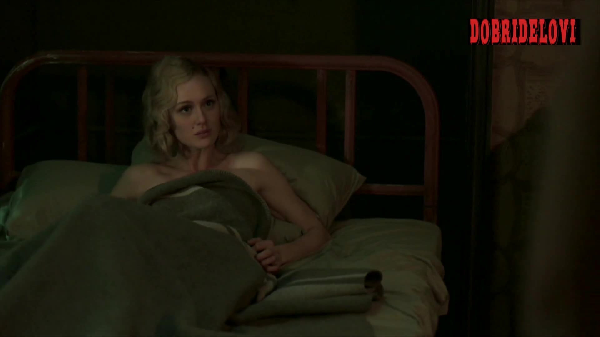 Kerry Bishe side boob scene from Penny Dreadful City of Angels
