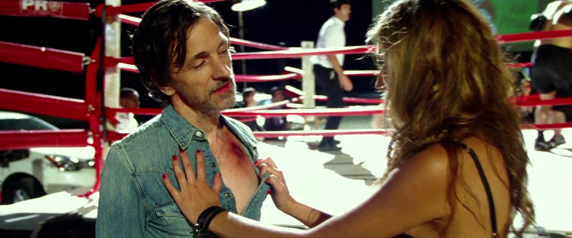 Dichen Lachman boxing ring girl scene from Too Late