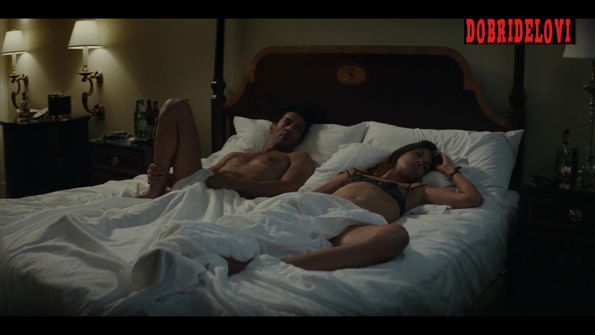 Michelle Monaghan post coital laying down in bed