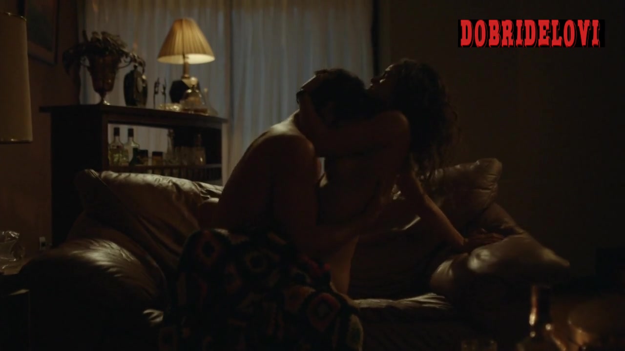 Adria Arjona rides Pedro Pascal in the couch -- Narcos