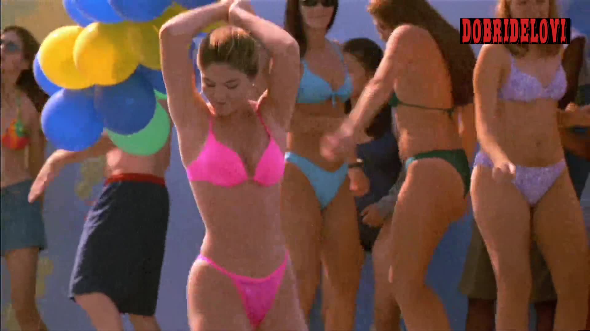 Jodi Lyn O'Keefe dancing in pool party scene from She's All That
