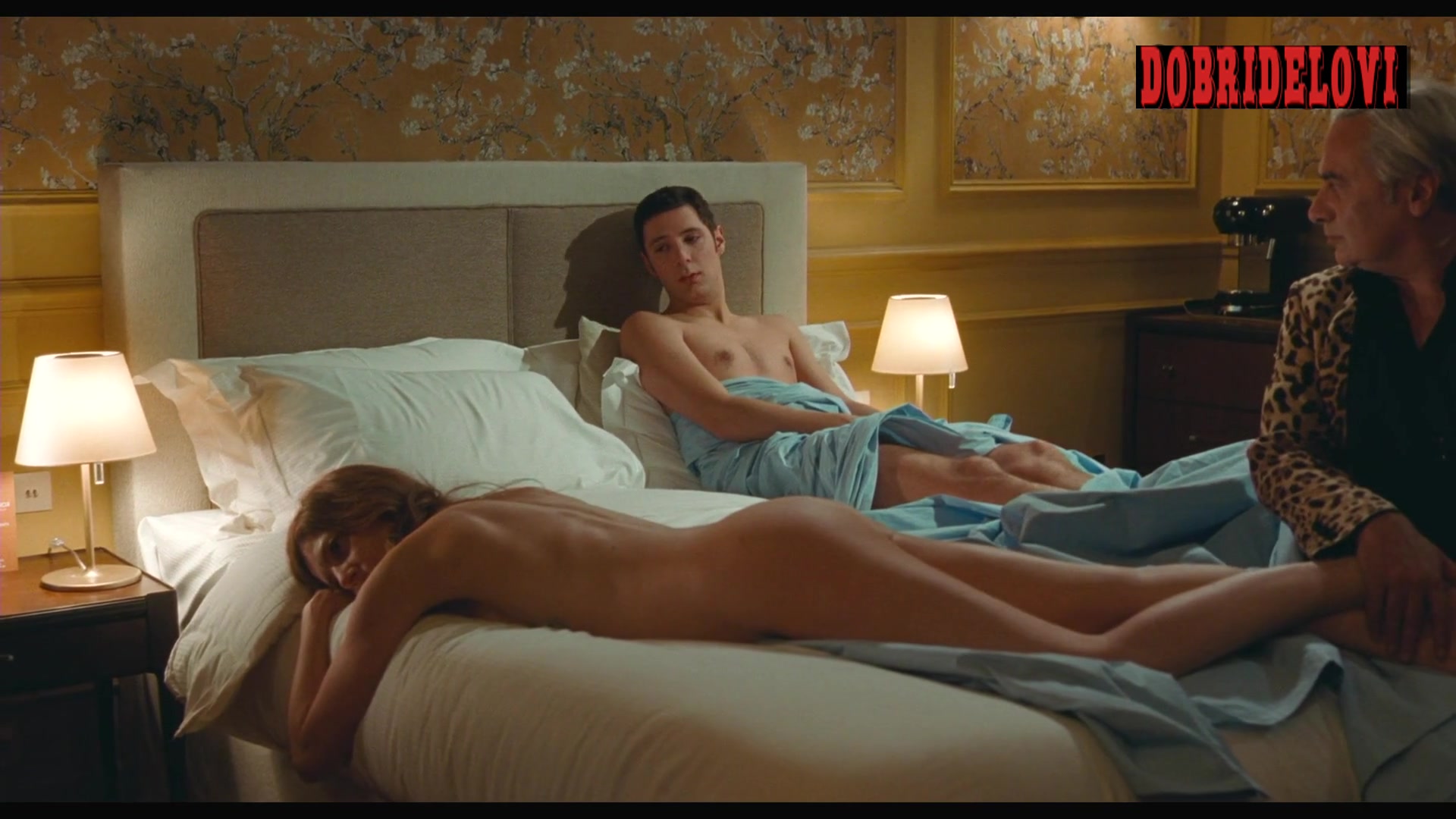 Chiara Mastroianni laying nude in bed scene from On a Magical Night