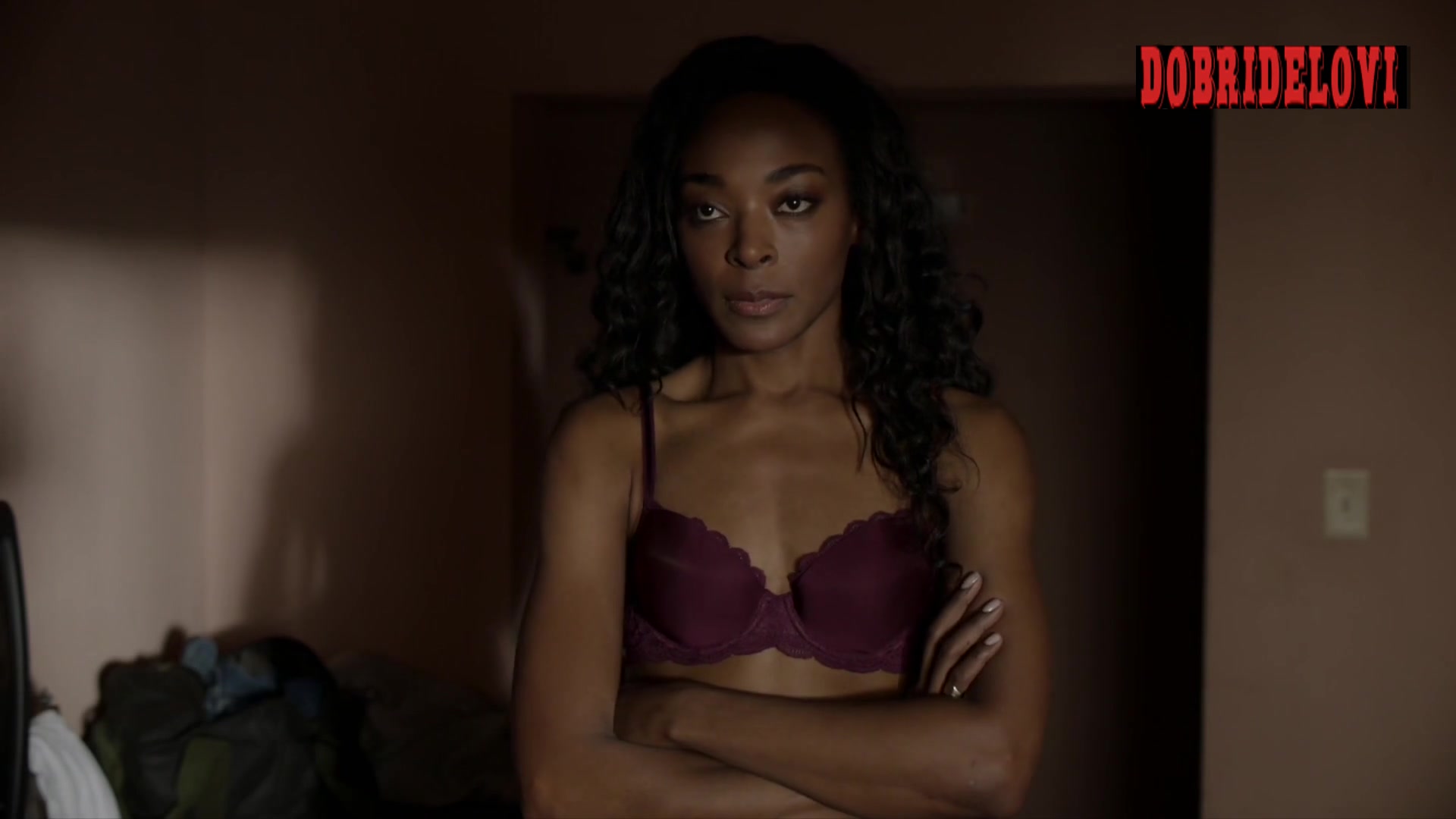 Keren Dukes sexy purple bra scene from Ray Donovan