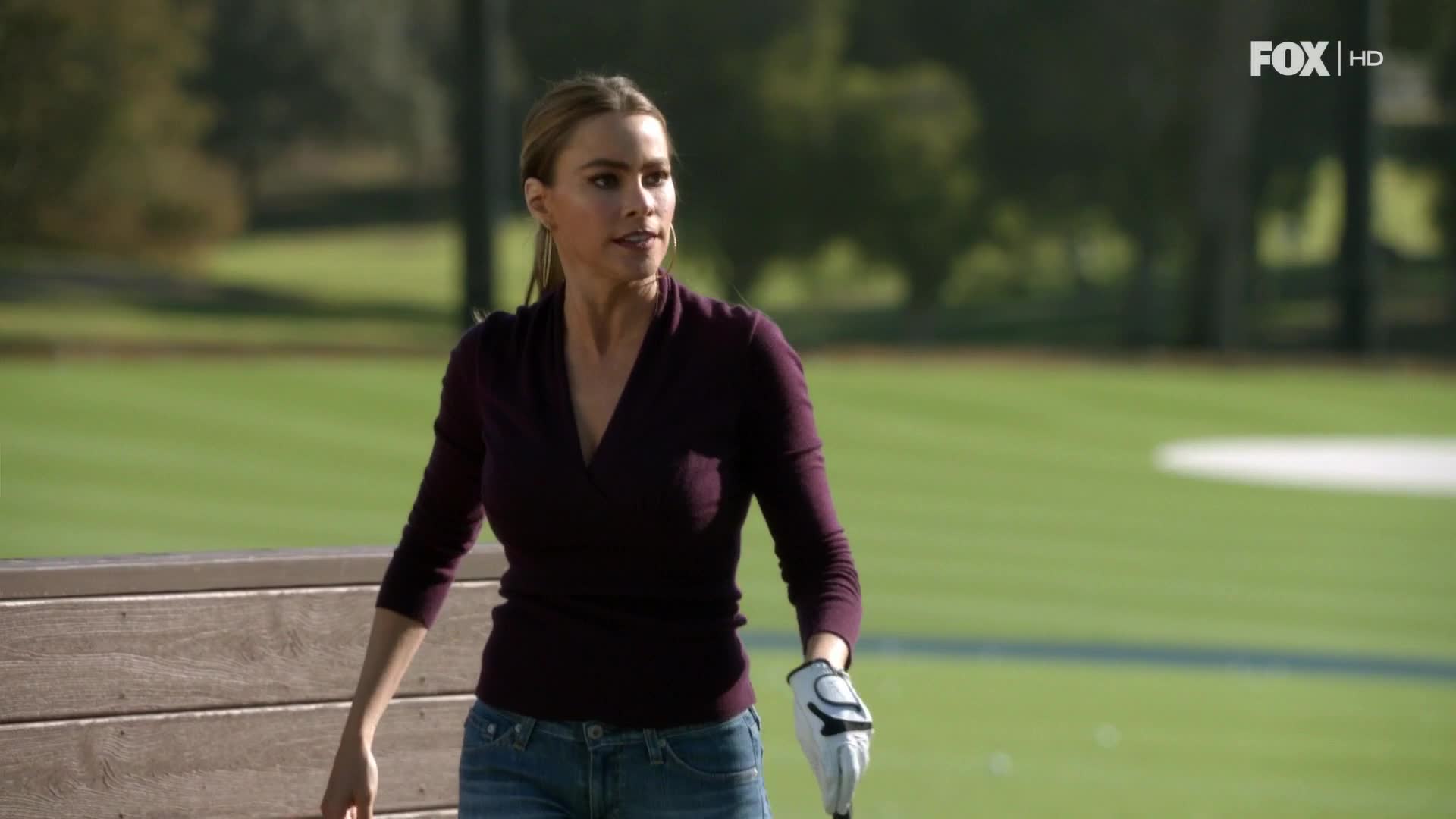Sofia Vergara sexy golfing scene from Modern Family
