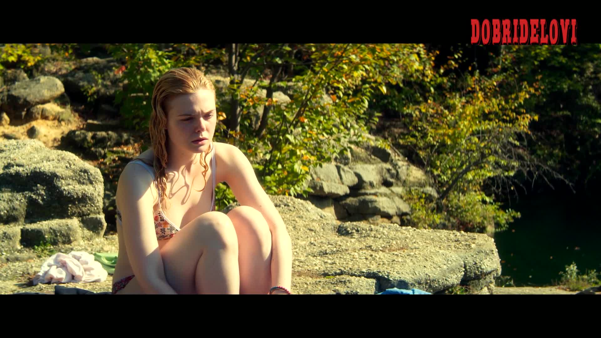 Elle Fanning  jumping into water scene from All the Bright Places