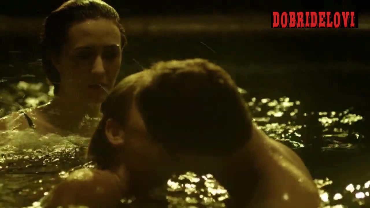 Madeline Zima and Agnes Bruckner threesome pool scene from Breaking the Girls