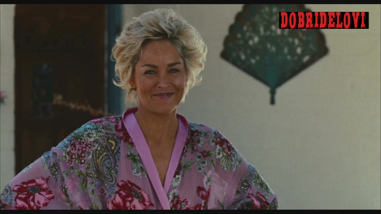 Sharon Stone sexy robe scene from $5 a Day