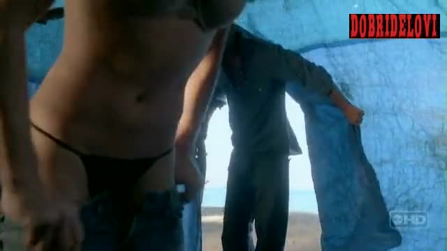 Evangeline Lilly gets dressed in front of Josh Holloway -- Lost