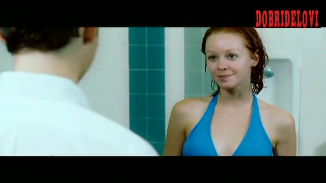 Lindy Booth blue bikini drowning prank scene from Cry_Wolf