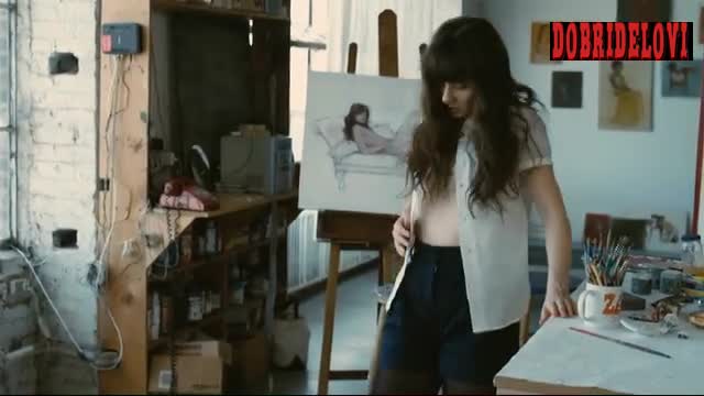 Zooey Deschanel open blouse scene from Our Idiot Brother