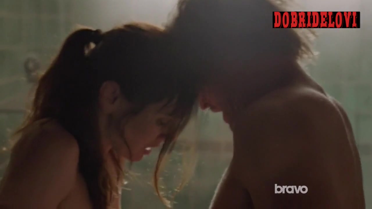 Sarah Wayne Callies undresses and gets into shower with Josh Holloway