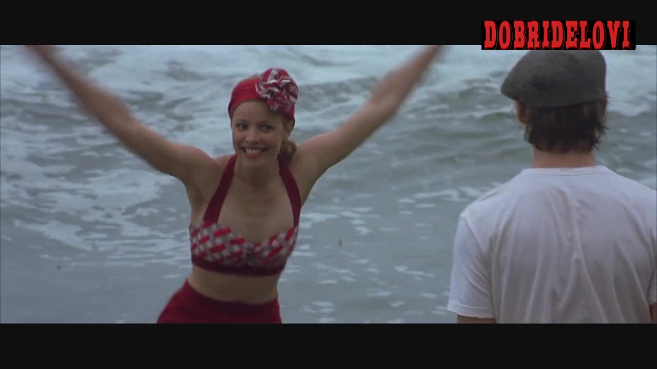 Rachel McAdams dancing on the beach scene from The Notebook