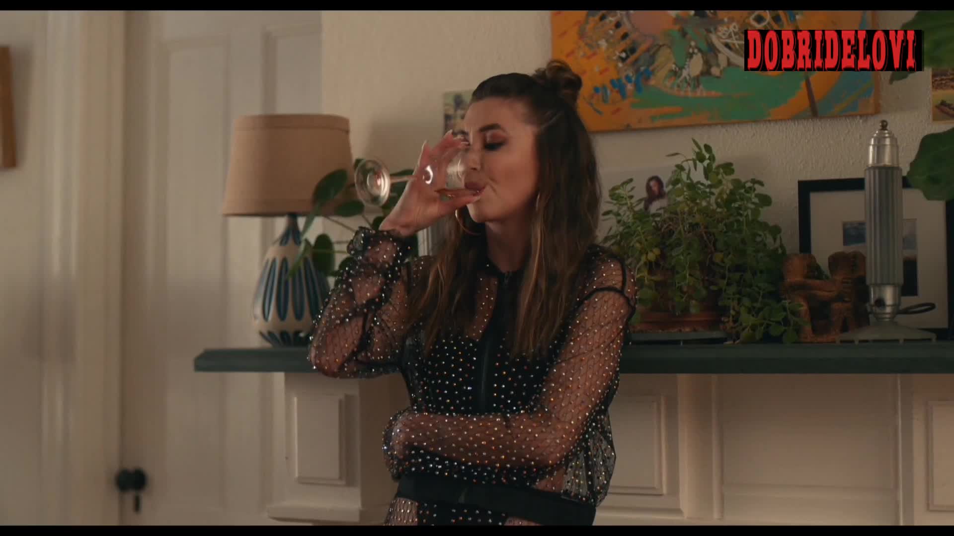 Kimiko Glenn see through outfit scene from Can You Keep a Secret?