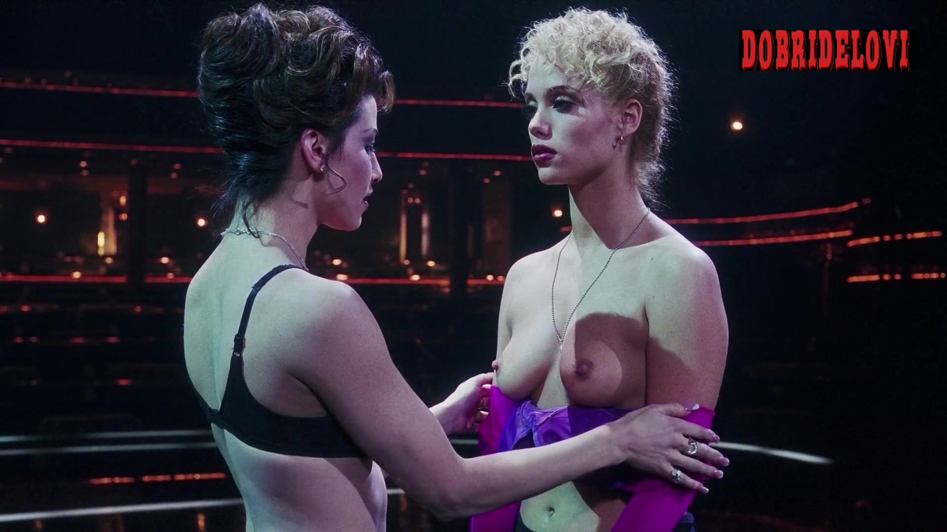 Elizabeth Berkley and Gina Gershon lesbian scene from Showgirls