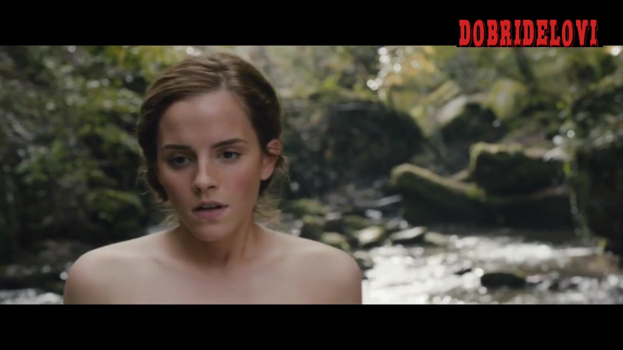 Emma Watson undressing outdoors scene from The Colony