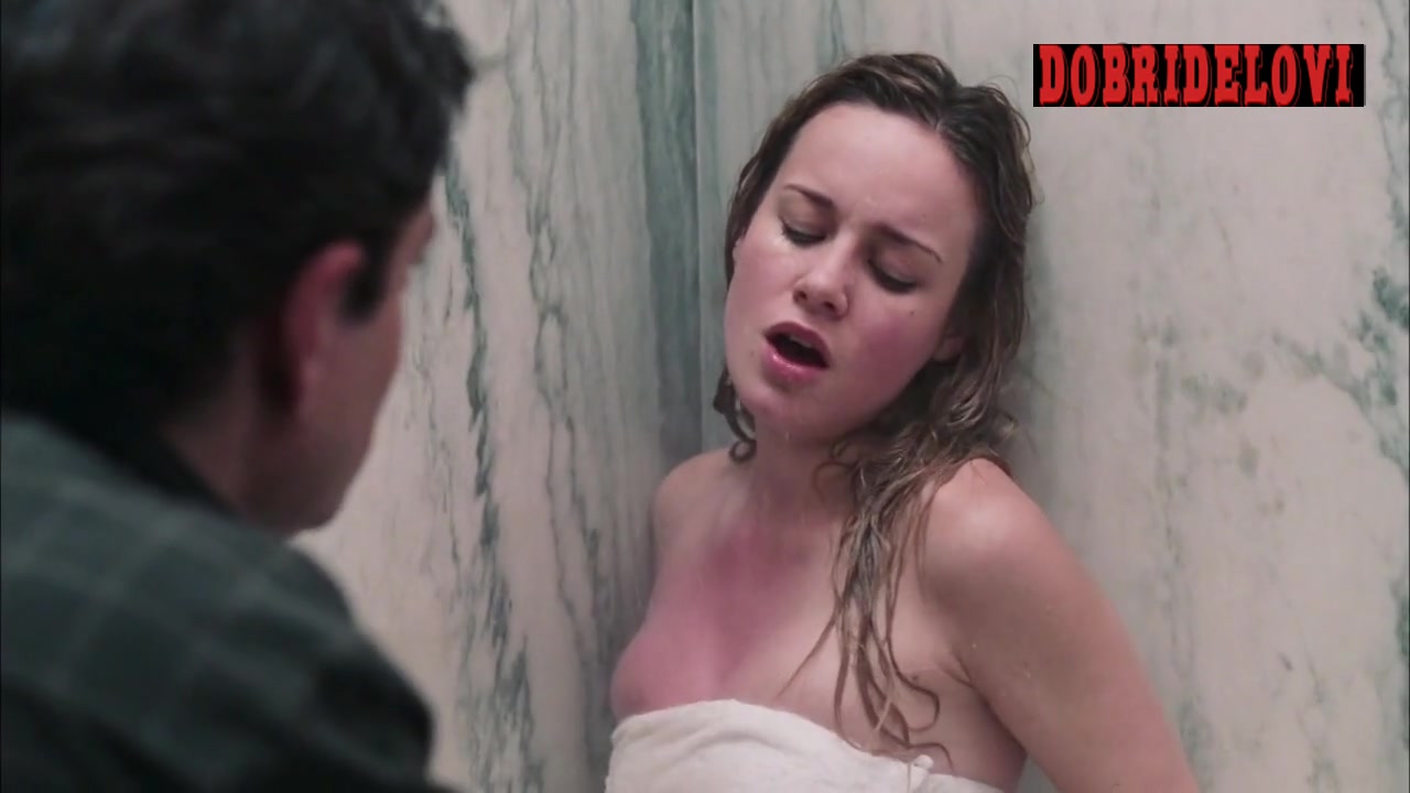 Brie Larson moaning in shower scene from Tanner Hall