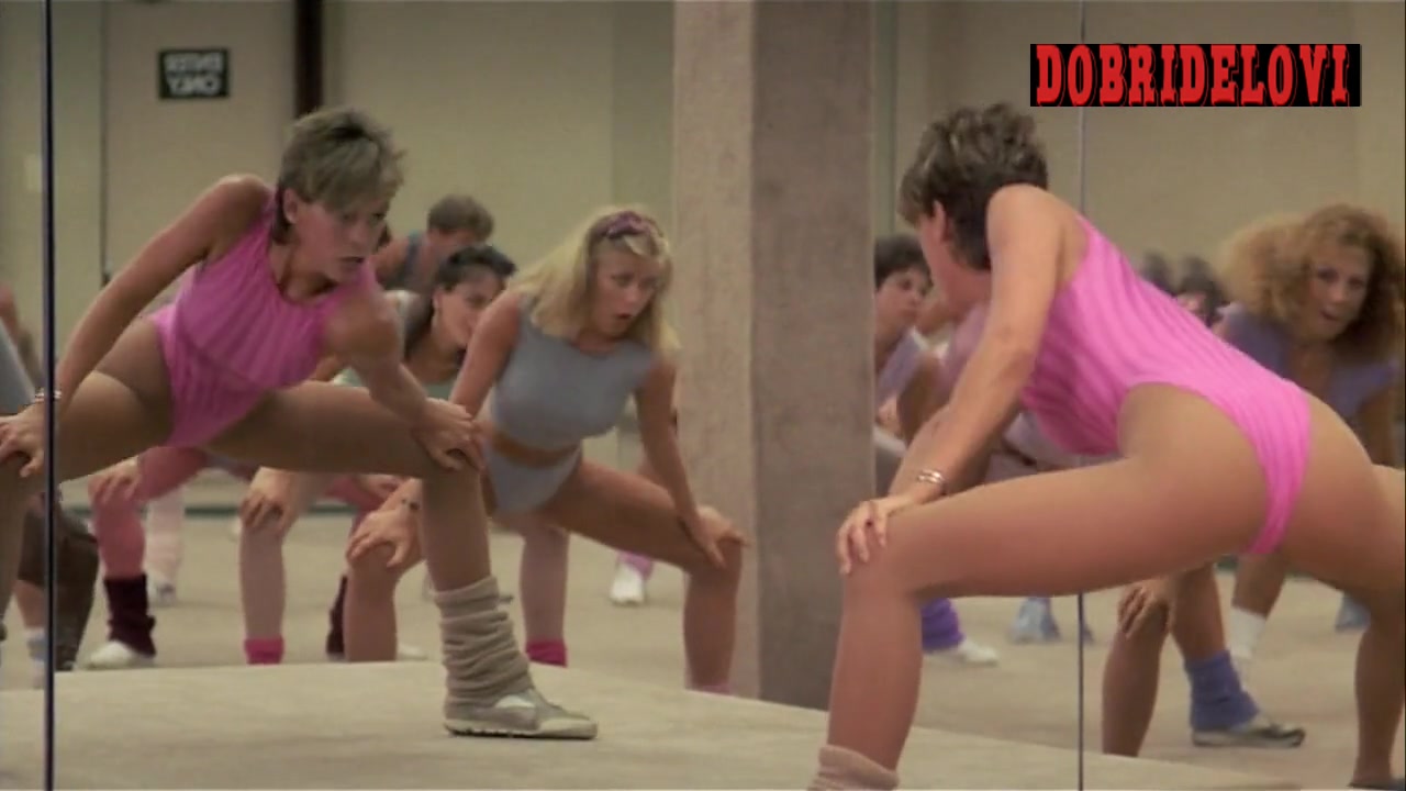 Jamie Lee Curtis sexy workout scene from Perfect