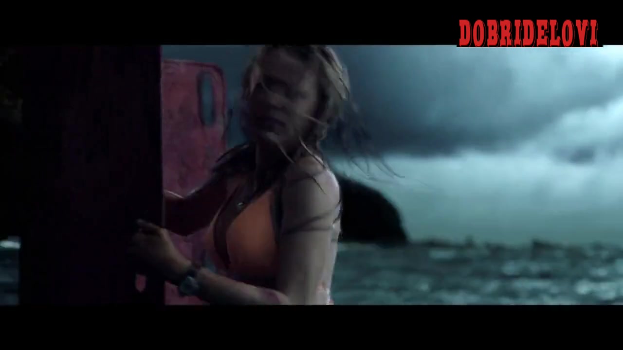 Blake Lively attacked by shark scene from The Shallows