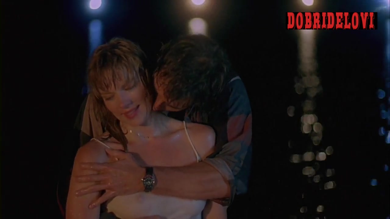 Kim Cattrall see through top scene from Midnight Crossing