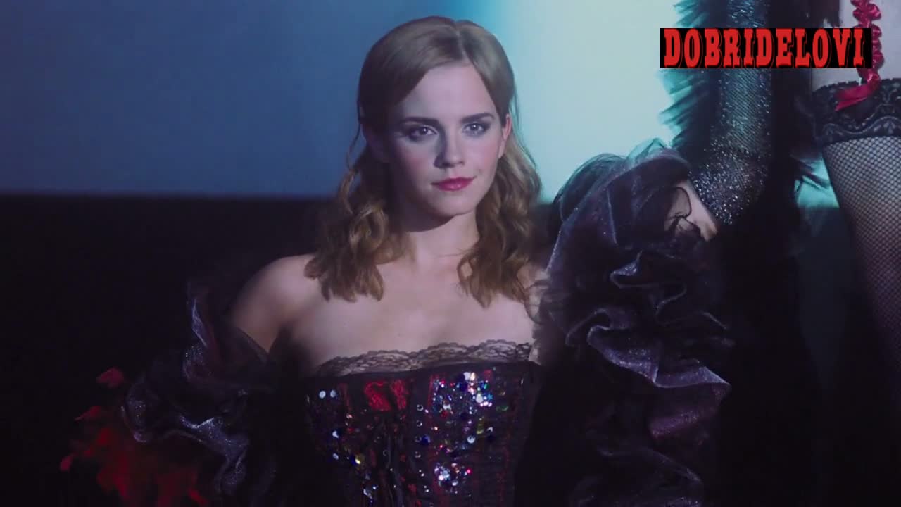 Emma Watson sexy cleavage on stage scene from The Perks of Being a Wallflower