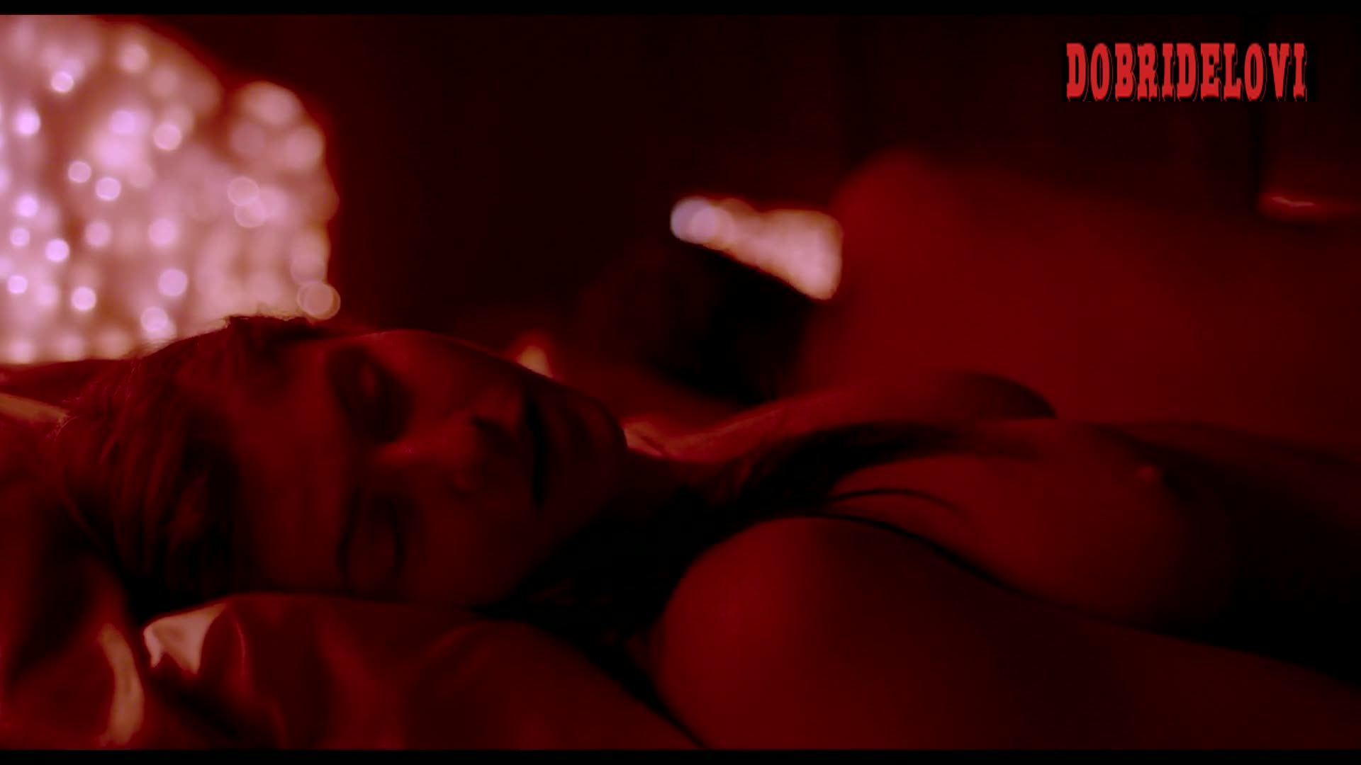 Alexandra Daddario nude closeup in bed scene from Lost Girls and Love Hotels video image