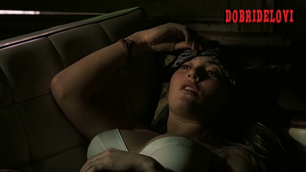 Kate Winslet drunk laying on couch in underwear scene from Holy Smoke!
