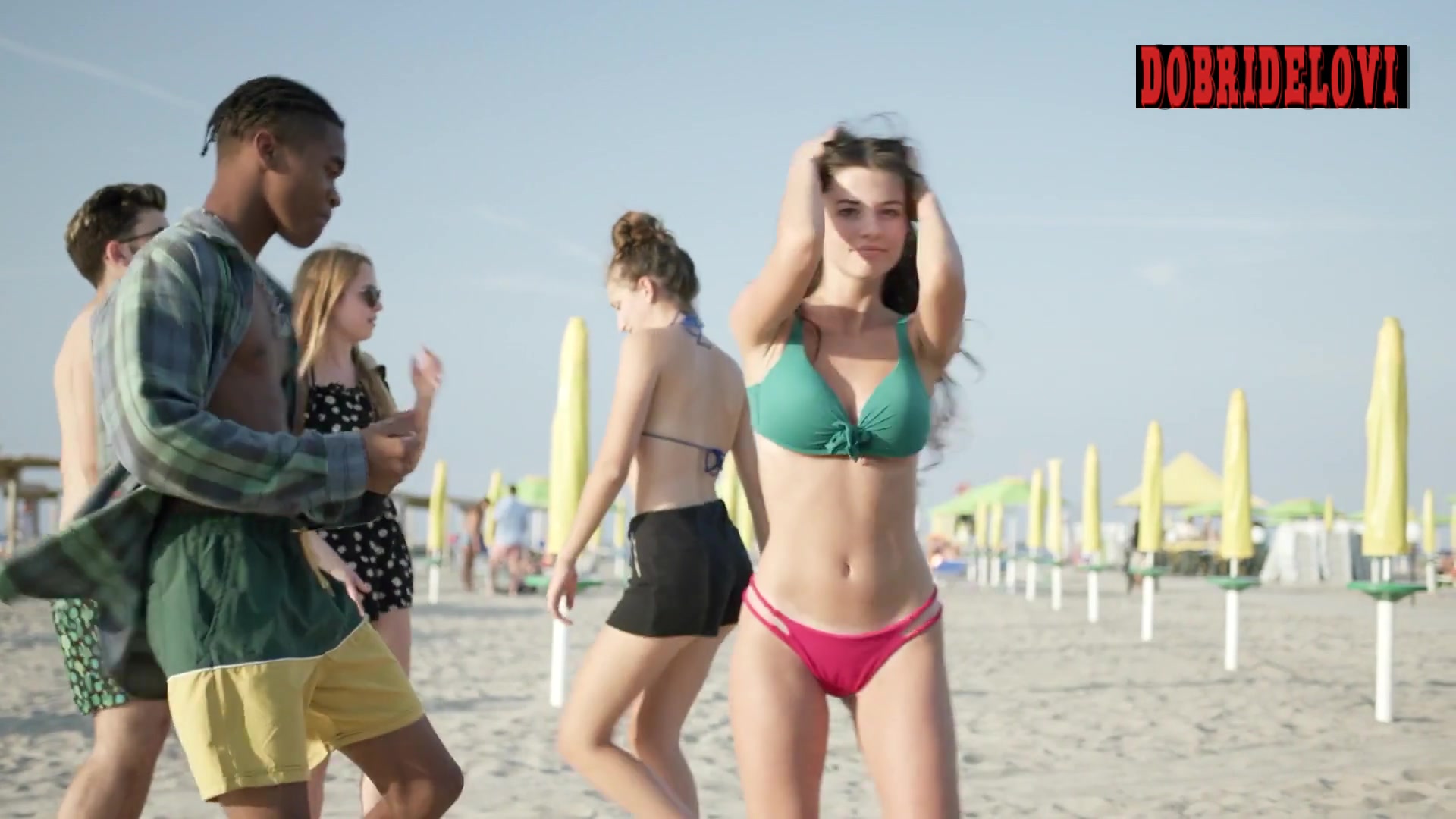 Beatrice Barichella dancing in the beach scene from We Are Who We Are