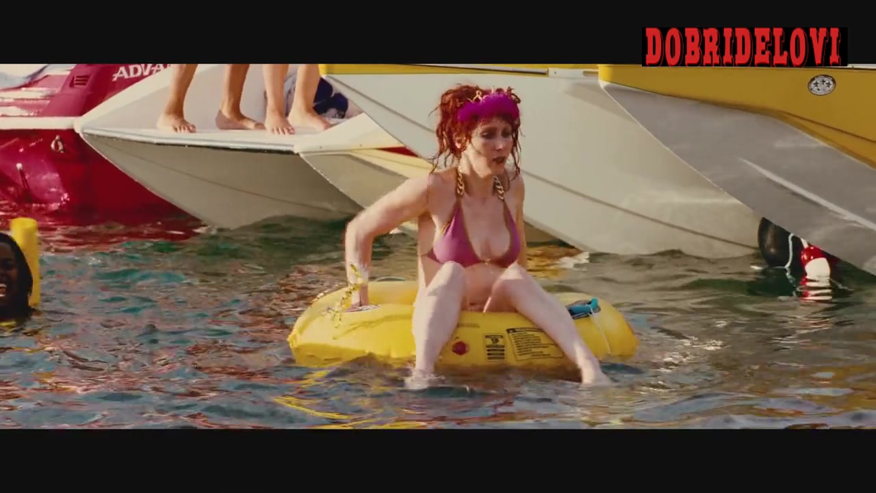 Bonnie Morgan sexy floating in tubes scene from Piranha 3d