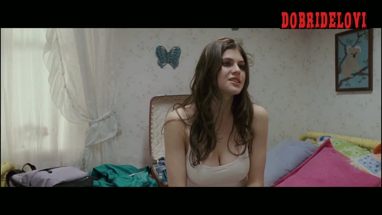 Alexandra Daddario super rack scene in Bereavement video image